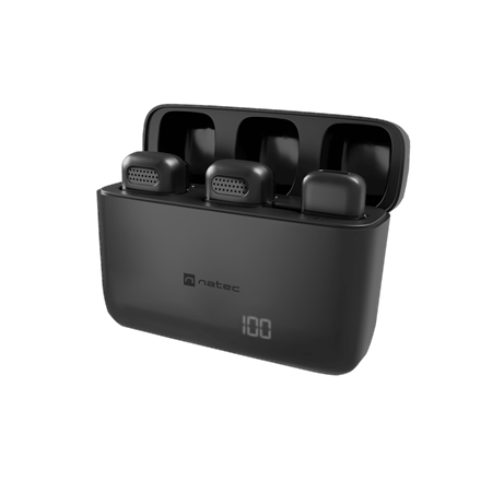 Natec Hopper Lavier Mobile Microphone USB-C, 2 pcs Black Noise reduction