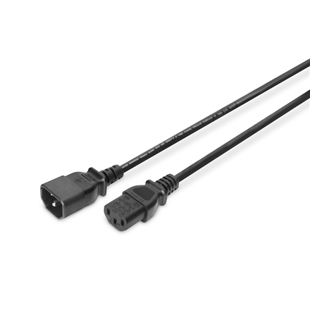 Digitus Power Cord extension cable C13 - C14, AK-440201-018-S Black