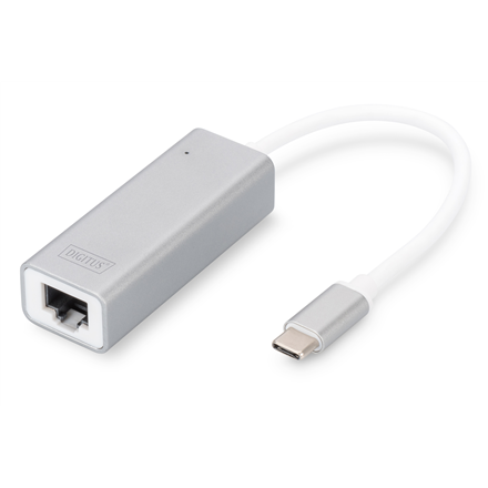 DIGITUS DN-3024 – USB-C–Gigabit Ethernet adapter, 10/100/1000 Mbit/s, RJ45
