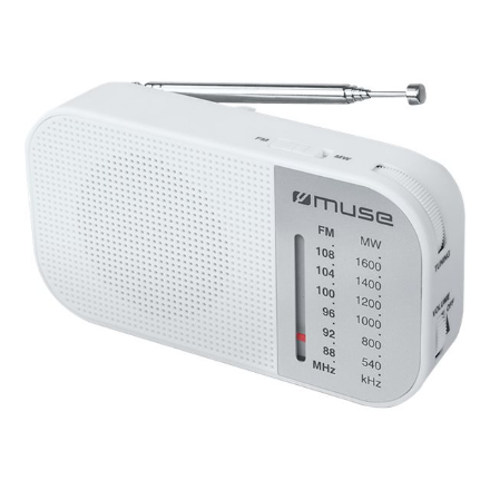 Muse M-025 RW – kaasaskantav raadio, valge
