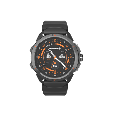 Hammer Watch 2 Smart watch 1600 W GPS (satellite) Number of temperature settings 3 AMOLED Ionic function 1.5" Waterproof Black Warranty 3 month(s)