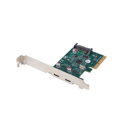 Lanberg PCI-Express X1 Card to 2X USB-C 3.2 GEN 2X1 Low profile PCE-UC3-002