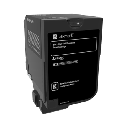 Lexmark 74C2HKE – Corporate-programmi toonerikassett, must