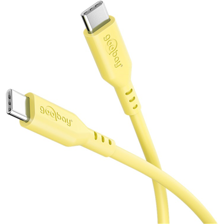 Goobay 77742 – laadimis- ja andmekaabel, USB-C–USB-C, silikoonkate