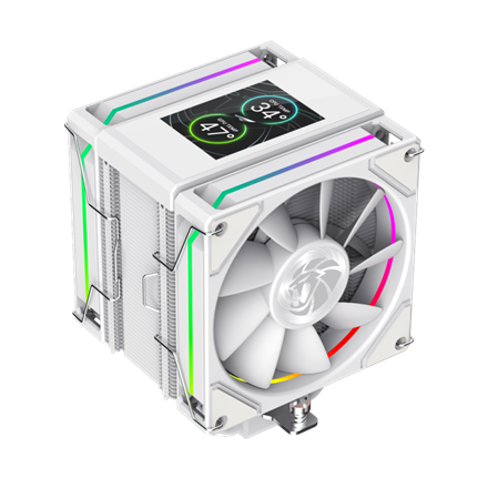 Gamemax CPU Air Cooler SIGMA 620 LCD WH White
