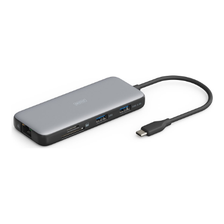 DIGITUS DA-70914 – 7-pordiline USB-C dokkimisjaam, HDMI, RJ-45 Gigabit Ethernet