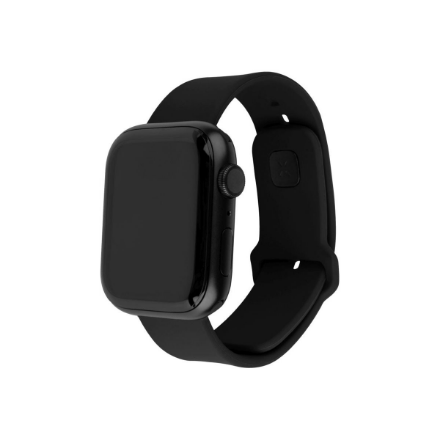 FIXED Sporty FIXSST2-434-BK – silikoonist kellarihm, 42/44/45 mm, Apple Watch, 170–235 mm, must