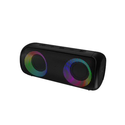 Audictus Aurora Pro TWS RGB – 20 W veekindel Bluetooth 5.0 kõlar RGB-valgustusega, must