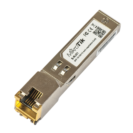 MikroTik S-RJ01 – vask-SFP-moodul, RJ45, 10/100/1 000 Mbit/s, kuni 100 m, 0 kuni +85 °C
