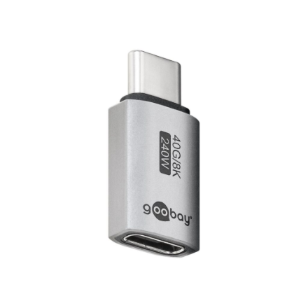 Goobay 74447 – sirge USB-C adapter, USB-C pistik – USB-C pesa, USB4