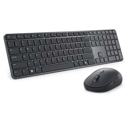 Dell Pro 7 Slim Keyboard and Mouse KM726 Keyboard and Mouse Set Wireless Mouse included US International Bluetooth Black
