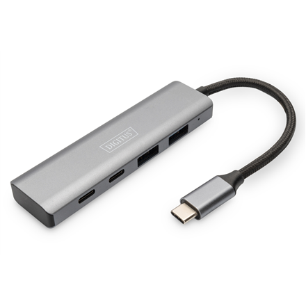 DIGITUS DA-70245 – 4-pordiline USB-C Gen 2 jaotur, 2 × USB-A ja 2 × USB-C