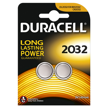 Liitiumpatarei CR2032 3V 210mAh Duracell 2 tk pakendis