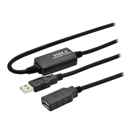 Digitus aktiivne USB 2.0 kordisti/pikenduskaabel DA-73100-1, USB 2.0, USB A (pistik), USB A (pesa)