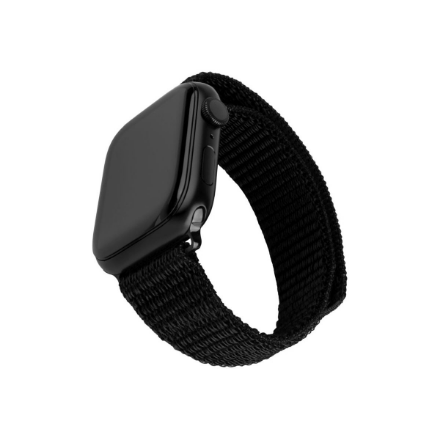 FIXED Sporty FIXNST2-436-BK – nailonist kellarihm, 38/40/41 mm, Apple Watch, 160–210 mm, must