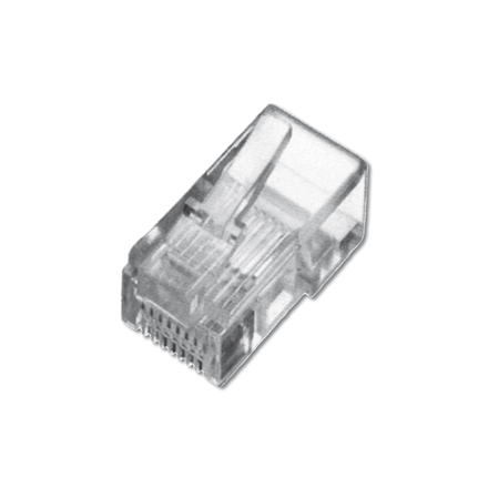 DIGITUS A-MO 8/8 SR – неэкранированный модульный штекер CAT 5e RJ45 8P8C для многожильного круглого кабеля