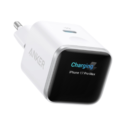 Anker Nano laadija 45W, nutikas ekraan, valge
