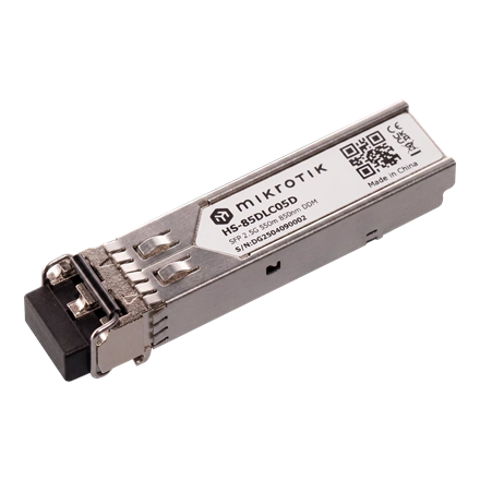 MikroTik HS-85DLC05D – 1G/2.5G mitmemoodiline SFP-moodul, kahekordne LC, kuni 550 m