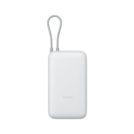 Xiaomi 20000 BHR9738GL – 20 000 mAh sisseehitatud USB-C-kaabliga akupank, helehall