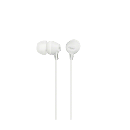 Sony MDR-EX15AP – juhtmega kõrvasisesed kõrvaklapid mikrofoniga, valged