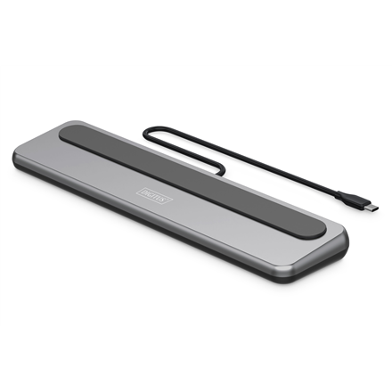 DIGITUS DA-70919 – 12-pordiline USB-C 8K dokkimisjaam, 2 × HDMI, 1 × RJ-45 Gigabit Ethernet