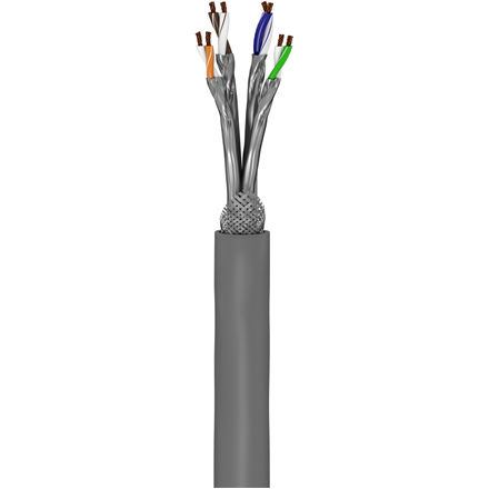 Goobay CAT 6A Network Cable, S/FTP (PiMF), 50 m 96093 S/FTP Grey
