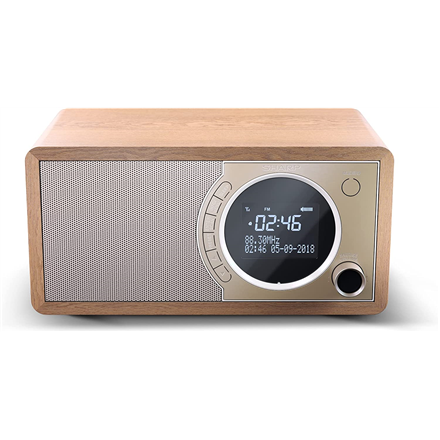 Sharp DR-450(BR) – цифровое радио FM/DAB/DAB+ с Bluetooth 4.2 и будильником, коричневое