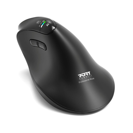 PORT CONNECT Mouse ERGO AUDITOR Wireless Bluetooth, 2.4 GHz Black