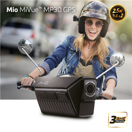 Mio MiVue MP30 Dual 2.5K Rider Dash Cam GPS (satellite)