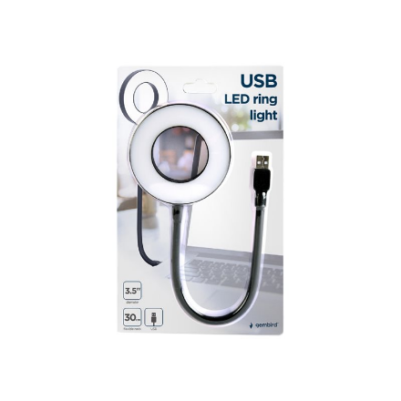 Gembird NL-LEDRING-01 USB LED ring light White 6500K N/A