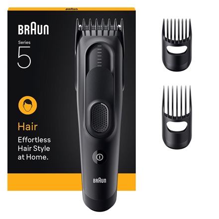 Braun Hair Clipper Series 5 HC5530 – akutoitega juukselõikur, 17 pikkusseadet, must
