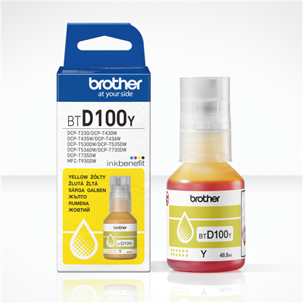 Brother BTD100Y – tindipudel, kollane