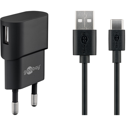 Goobay 45298 – USB-C laadijakomplekt, 5 W, 1 m kaabel