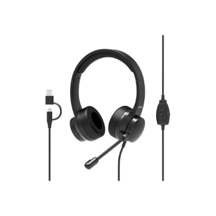 Port Connect Comfortable Stereo Office 901605 – juhtmega USB-peakomplekt mikrofoniga, must