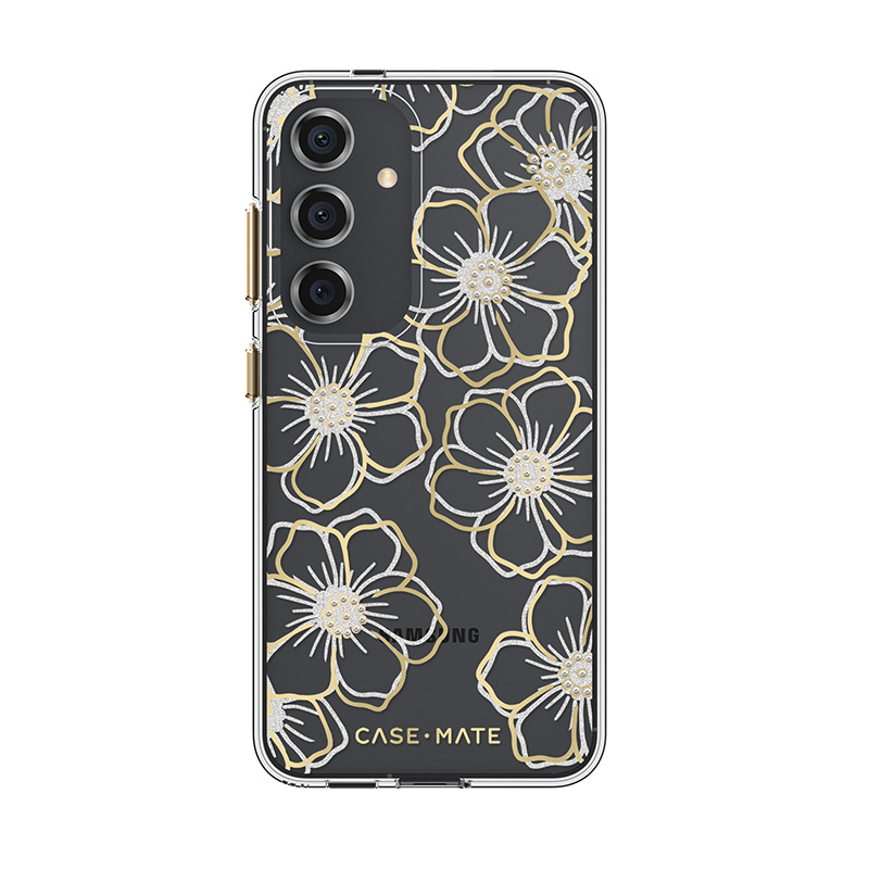 Case-Mate Floral Gems ümbris seadmele Samsung Galaxy S24, kuldne