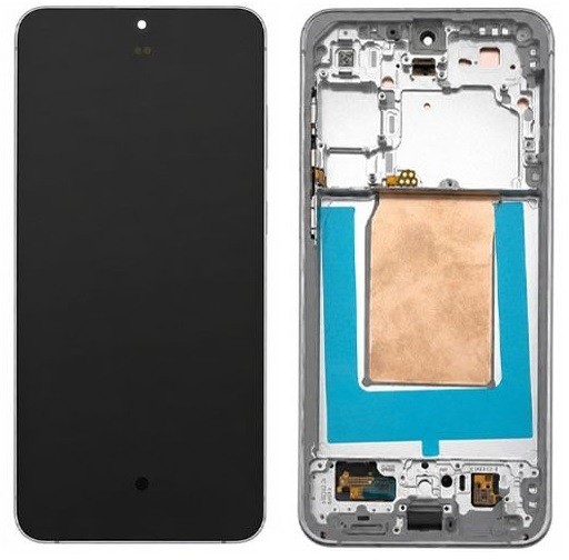 LCD-ekraan Samsung S731 S25 FE 5G puuteekraani ja raamiga, valge/jääsinine, originaal (kokkupandud hoolduskomplekt)
