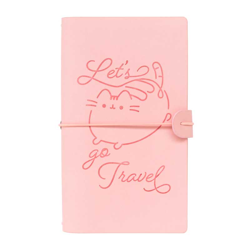Pusheen nahast reisimärkmik, B6, roosa