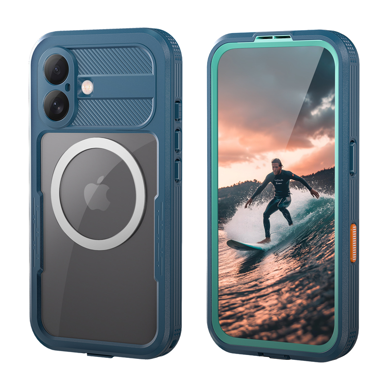 Crong Seal Cover IP68 veekindel ümbris seadmele iPhone 17, meresinine