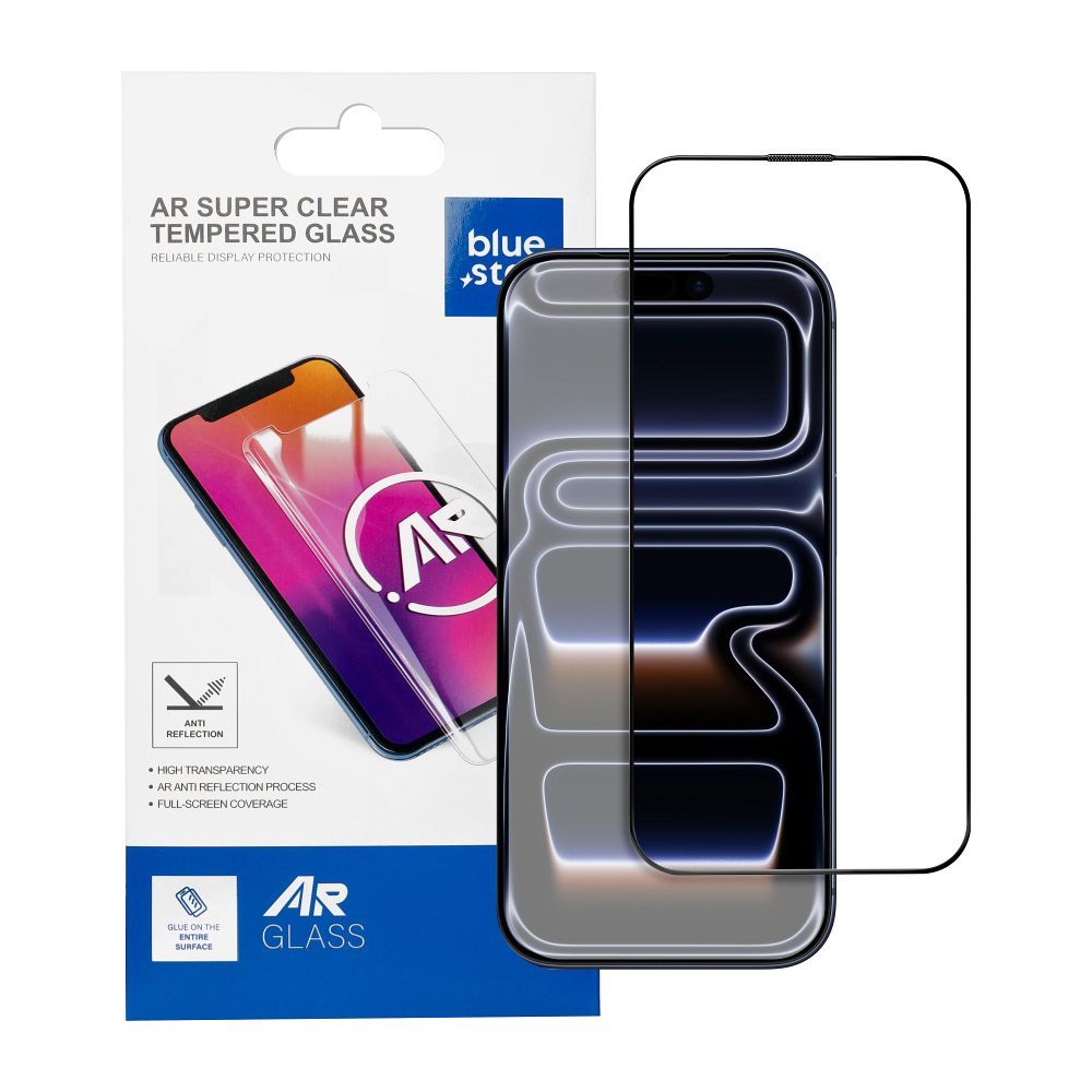 Tempered glass for iPhone 17 Blue Star 5D AR black