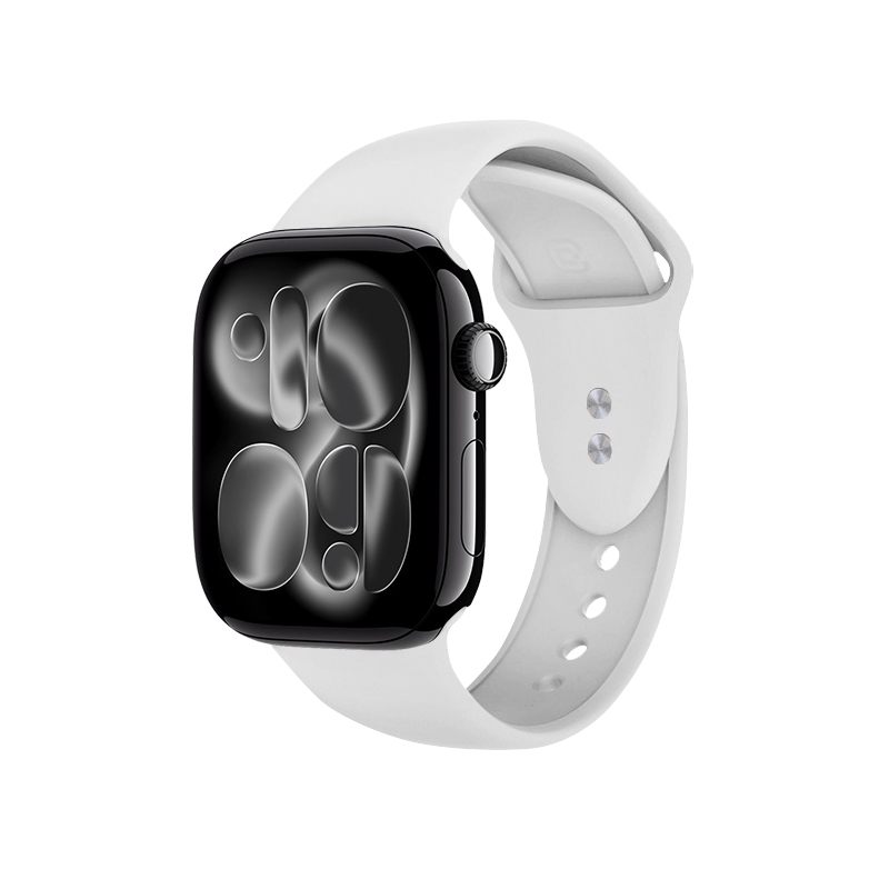 Crong Liquid Apple Watch rihm, 44/45/46/49 mm, valge