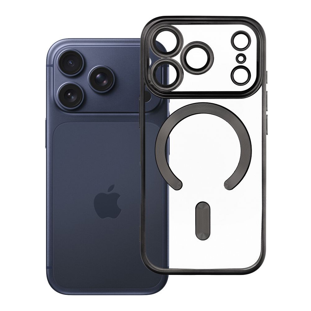 Electro Mag Cover ümbris mudelile iPhone 17 Pro / 18 Pro, MagSafe'iga ühilduv – must