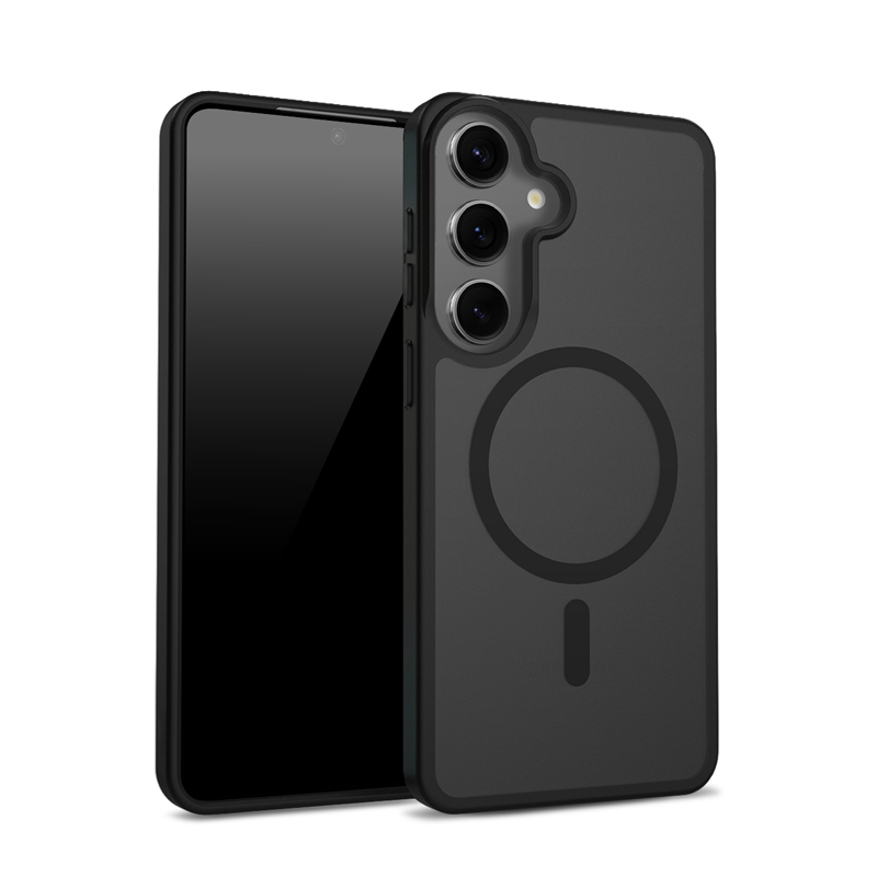 Crong Hybrid Matte Magnetic - MagSafe чехол Samsung Galaxy S24 (черный)