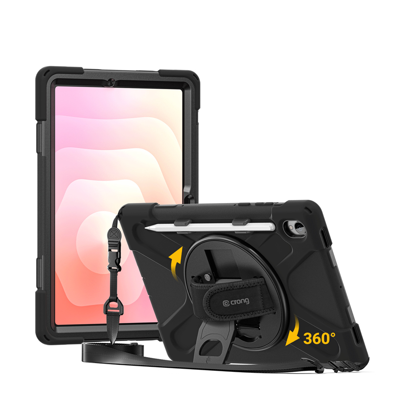 Crong Defender Plus – Rugged ümbris Samsung Galaxy Tab S11 11” (must)