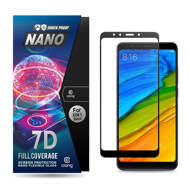 Crong 7D Nano Flexible Glass 9H hübriidne ekraaniklaas seadmele Xiaomi Redmi 5