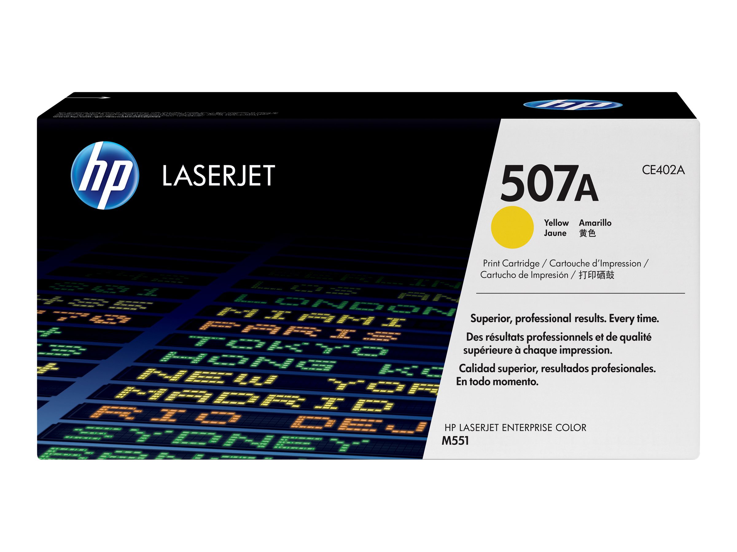 HP 507A LaserJet originaaltoonerikassett (CE402A), kollane