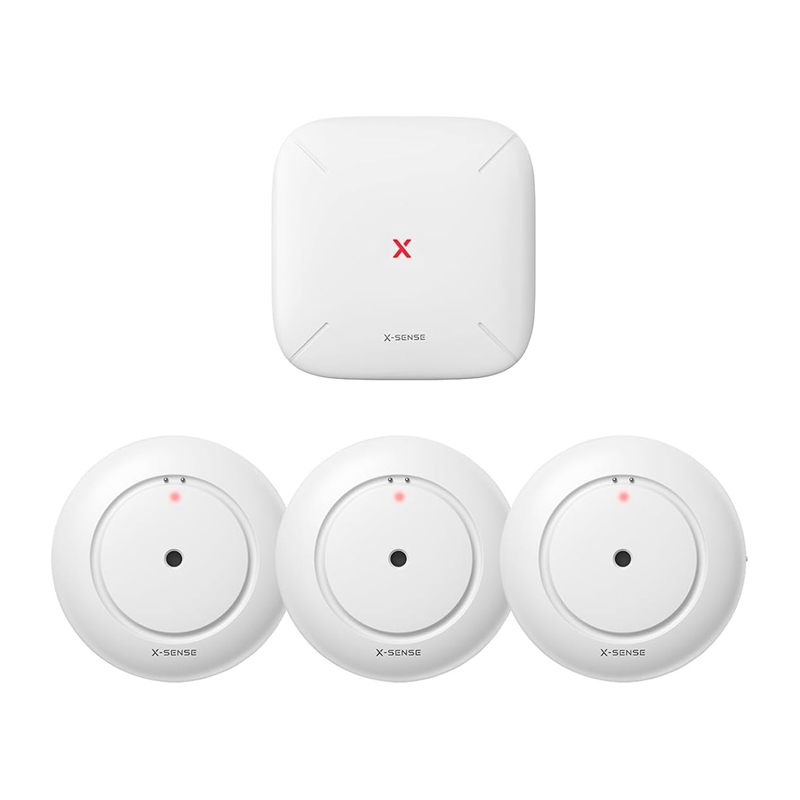 X-SENSE SWS54 nutikas veelekkekomplekt: 3 SWS51 andurit ja SBS50 tugijaam