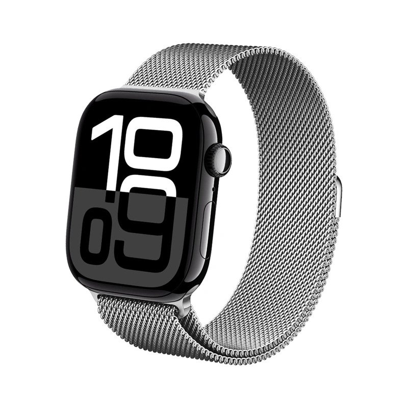 Crong Milano Steel roostevabast terasest rihm Apple Watch 44 / 45 / 46 / 49 mm kellale, hõbedane