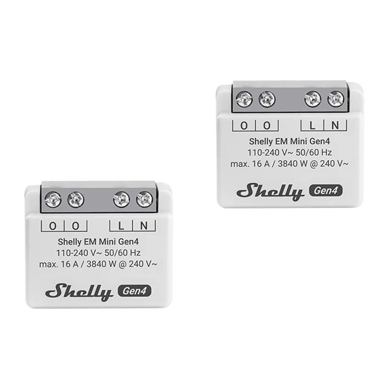 SHELLY EM Mini Gen4 energiamõõtur, 2 tk