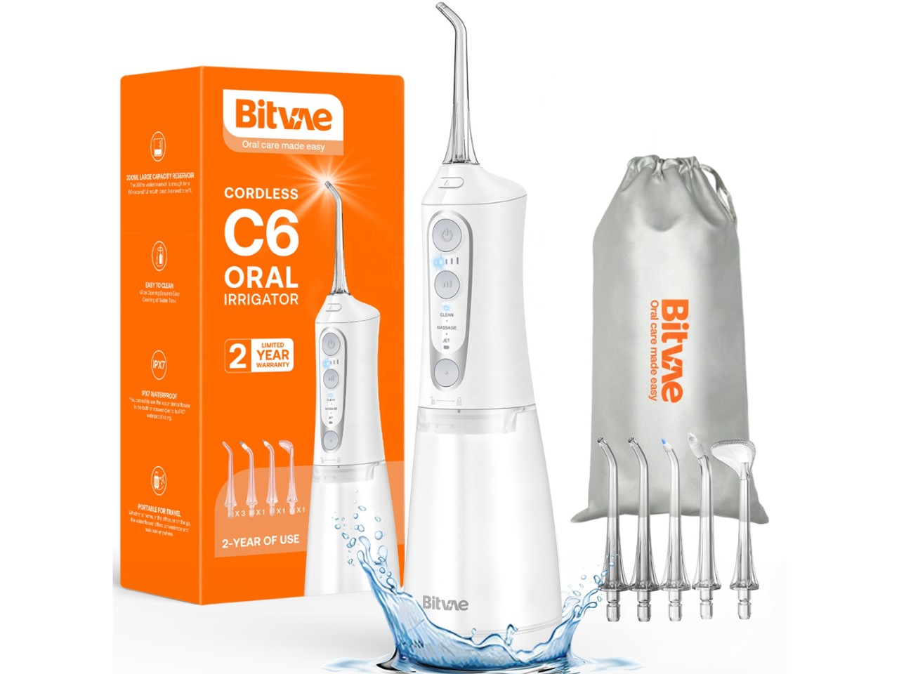 Bitvae C6 suuloputusseade, valge