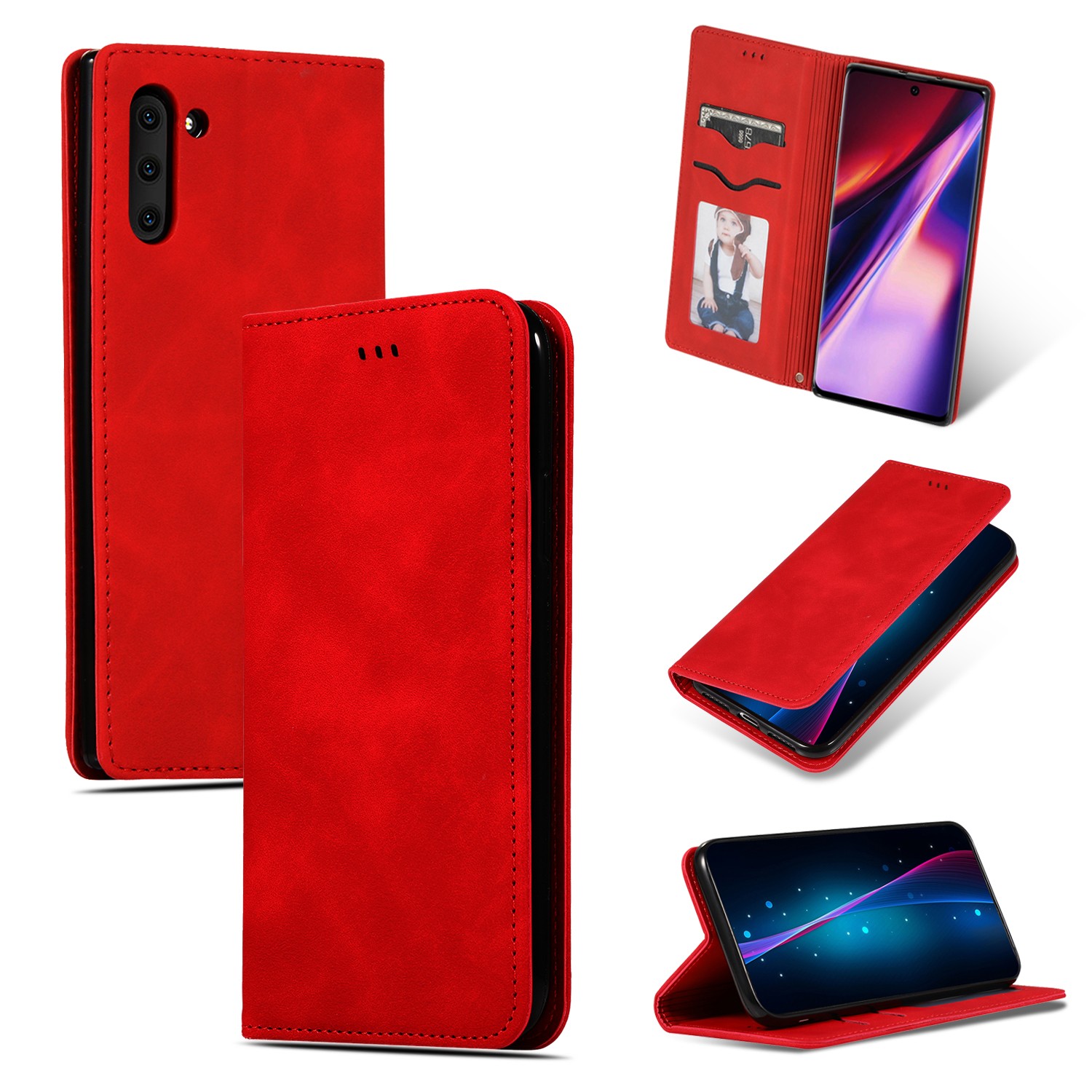 Business Style ümbris Xiaomi Redmi A7 4G mudelile, punane